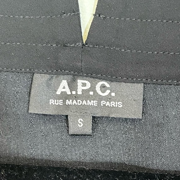 A.P.C. Rue Madame Paris Women Black Boat Pullover Long Cuff Sleeves Blouse Small - Picture 4 of 10